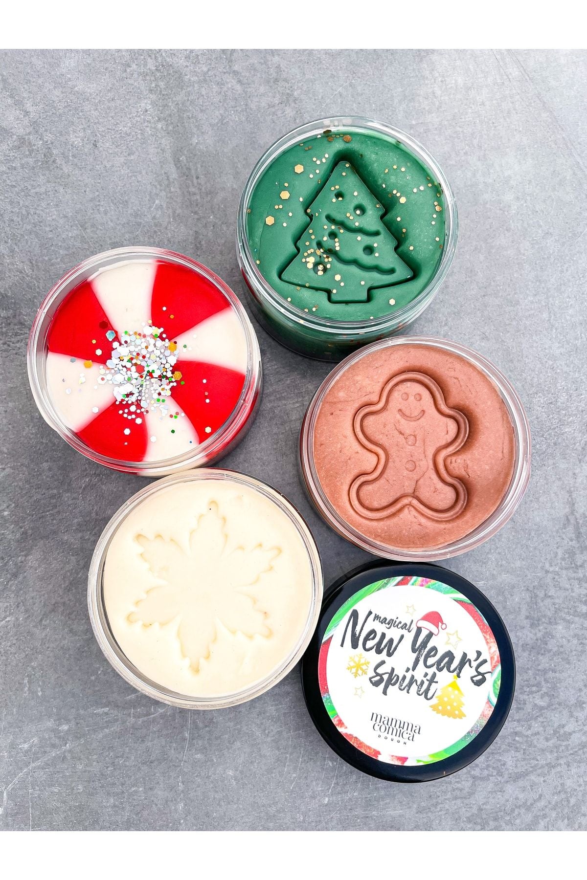 4’lü Yeni Yıl Doğal Oyun Hamuru- Yeni Yıl Kesesiyle