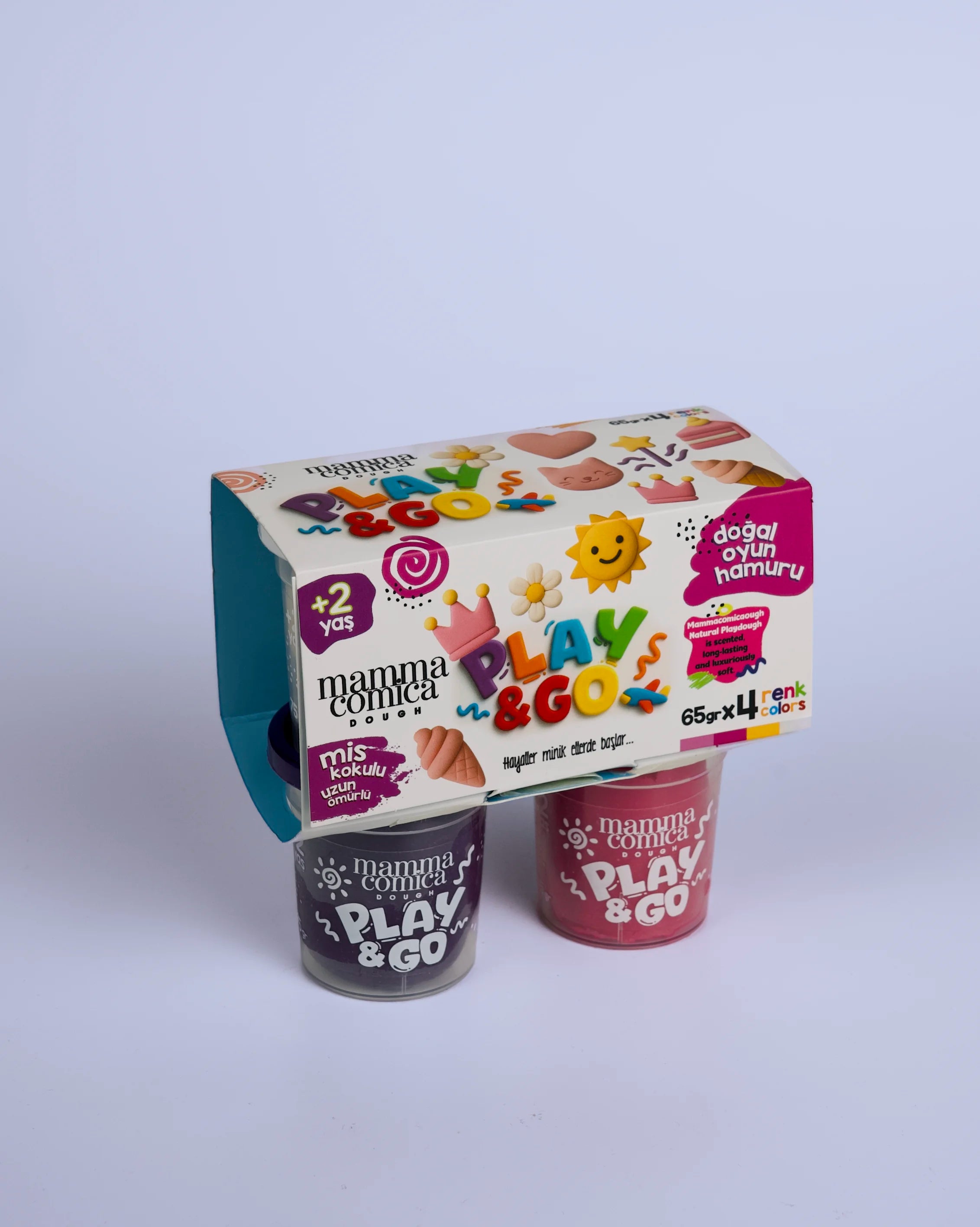 4'lü Play&Go Simli Doğal Oyun Hamuru Seti (4x75g)