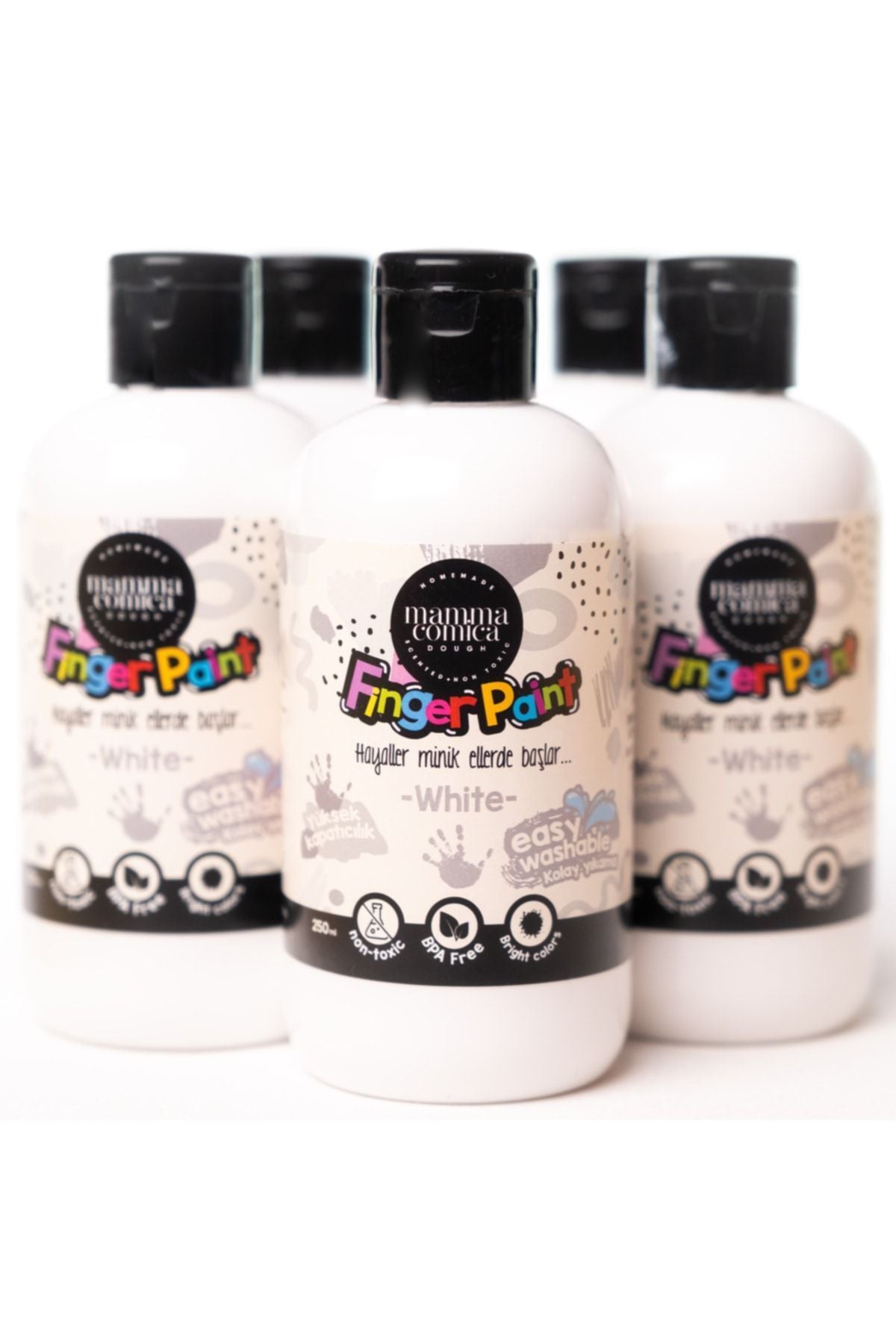 Beyaz Yıkanabilir Parmak Boya 250ml