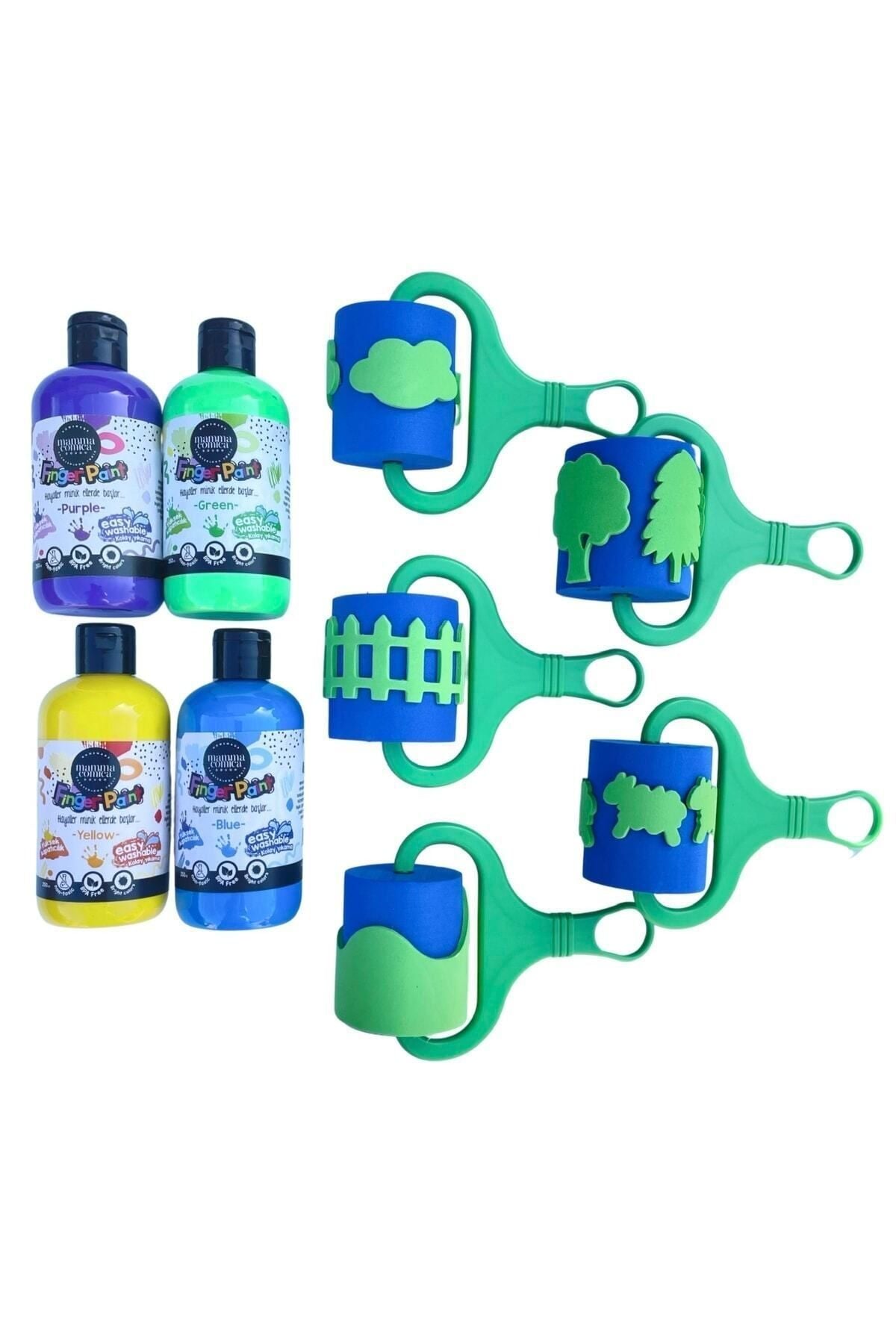 Çiftlik Hayvanları Parmak Boya Roller Set