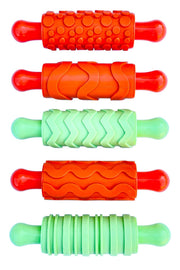 Kauçuk Merdane- 5'li Set Oyun Hamuru& Parmak Boya Modelleme Aksesuarı