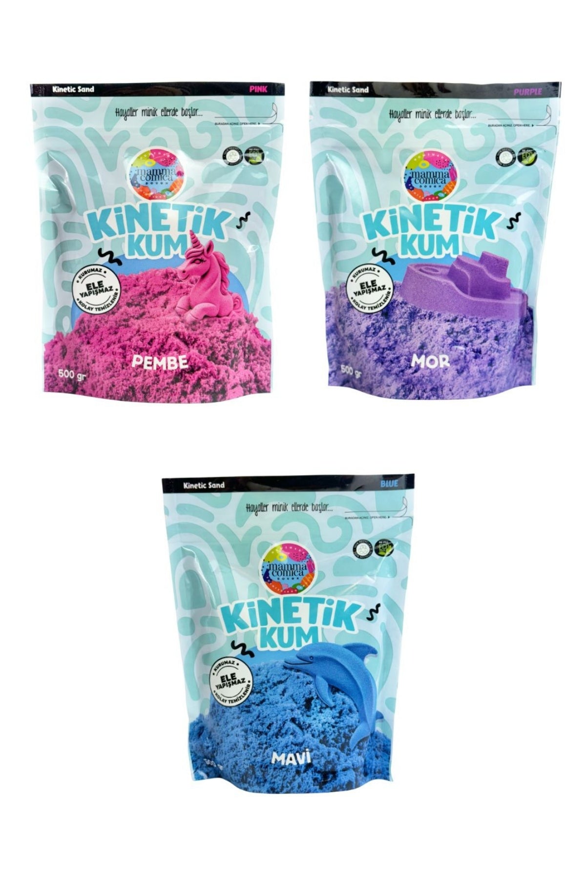 Mammacomica Dough Kinetik Kum Vagonlu Taşıtlar Seti