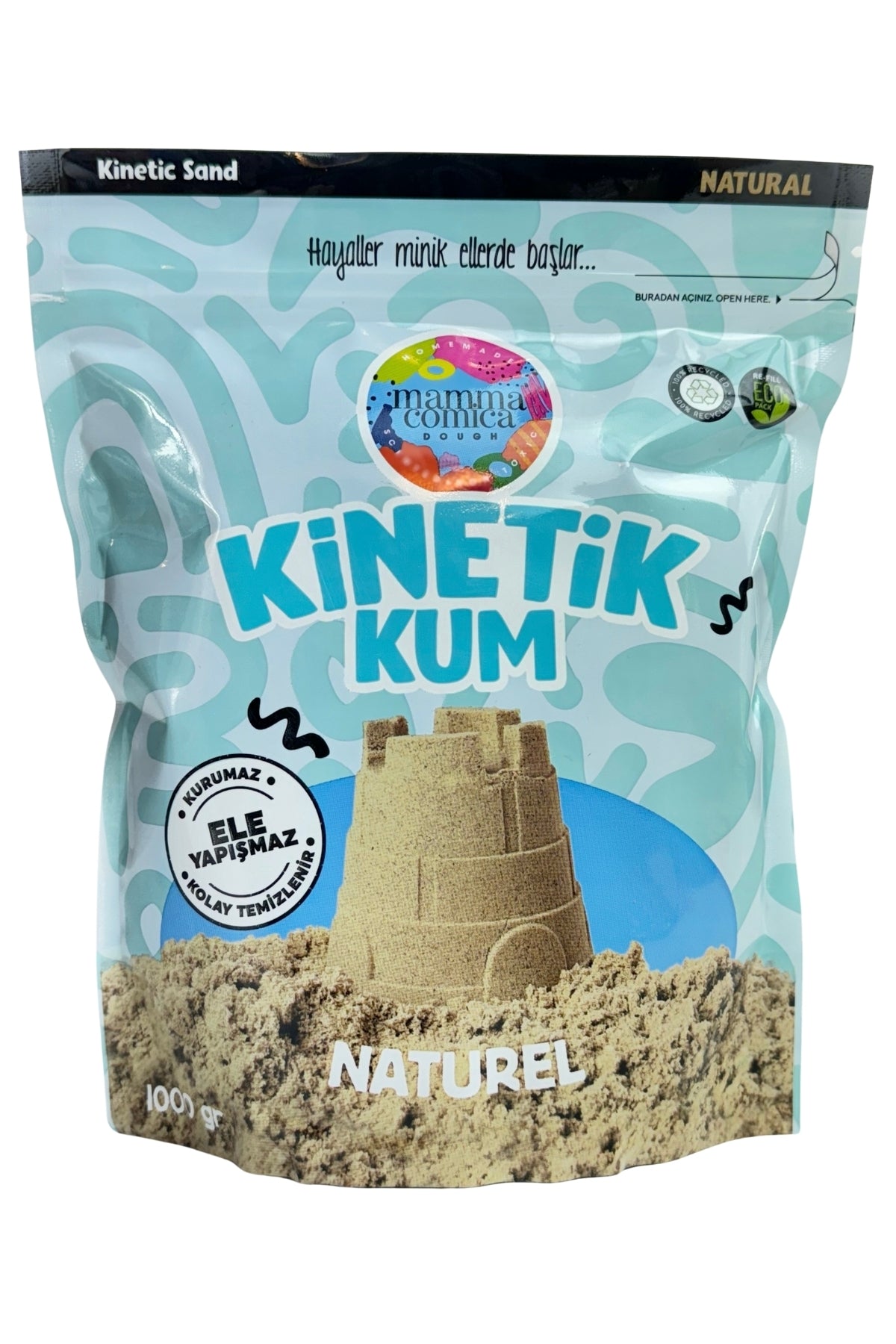 Mammacomica Dough Naturel Kinetik Kum - 1000 gr