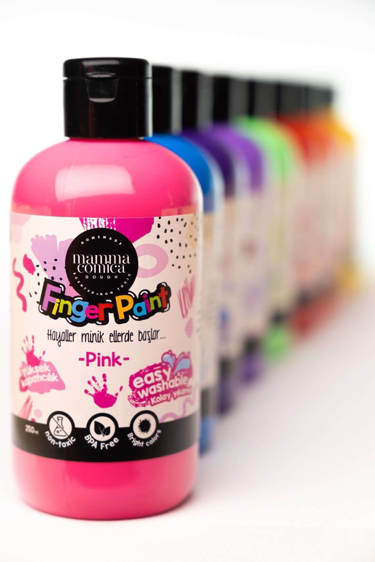 Mammacomica Dough Yıkanabilir Parmak Boyası - Purple 250ml
