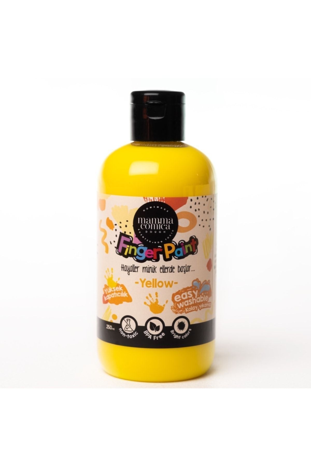 Sarı Yıkanabilir Parmak Boya 250ml